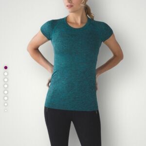 Lululemon Swiftly Tech Short Sleeve Tee Heathered Peacock Green